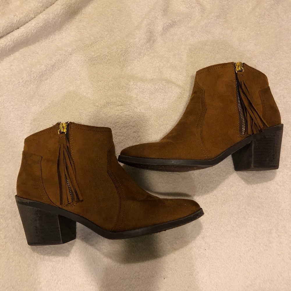Soda Brown Suede Booties
